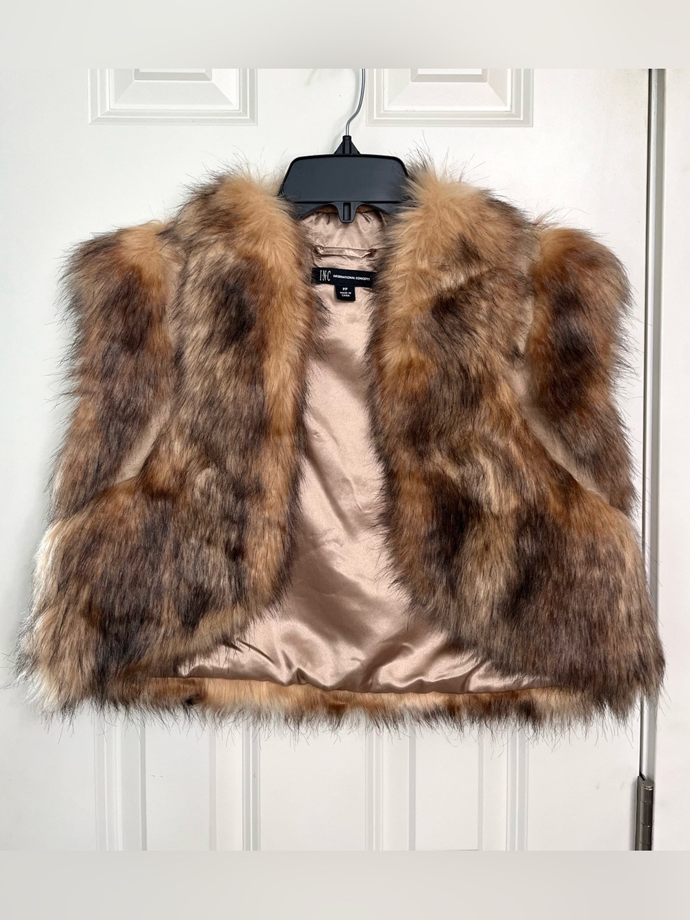 INC International Concepts Faux Fur Shrug Vest NWOT